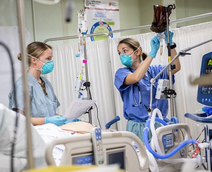 hospital workers