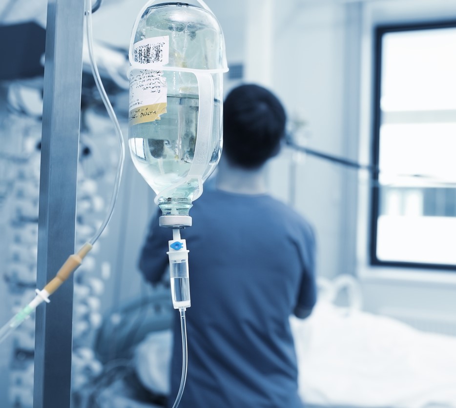 IV drip at hospital bedside