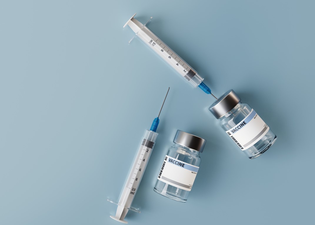 Vaccine vials and syringes