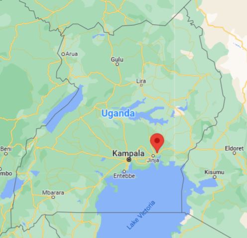 Map of Jinja, Uganda