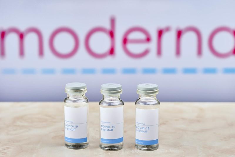 Moderna COVID vaccine vials