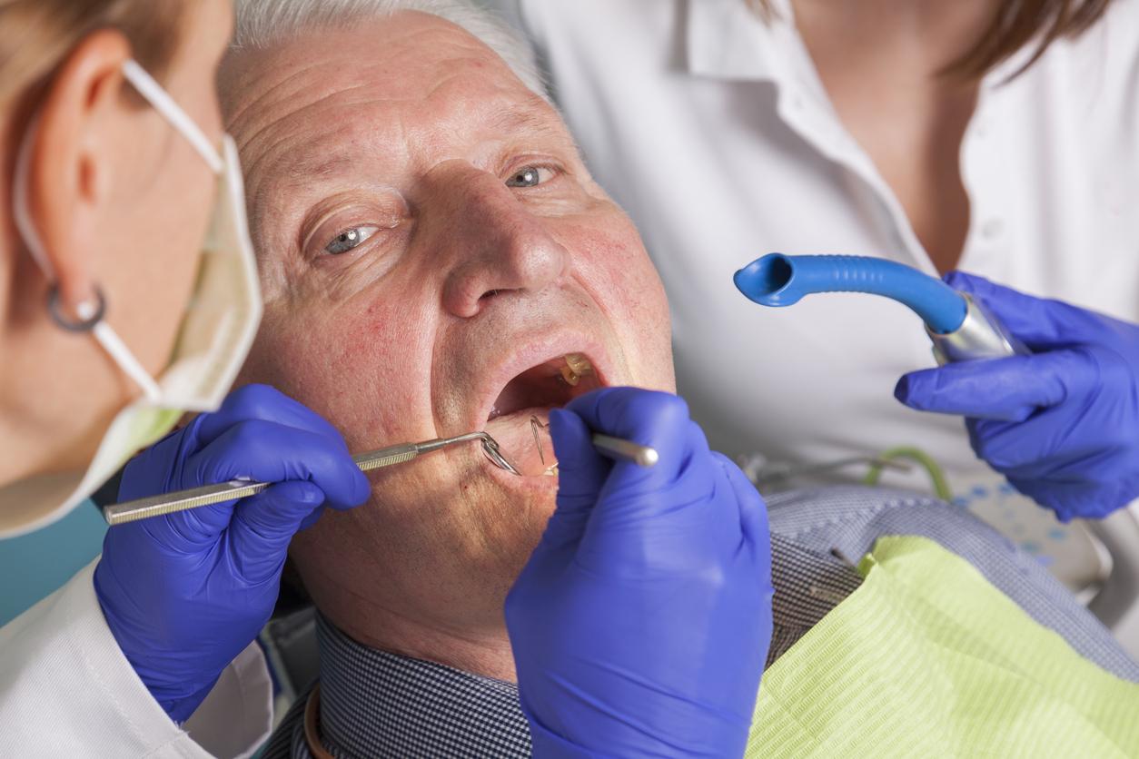 Senior dental patient