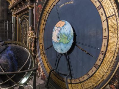 Globe and astronomical clock