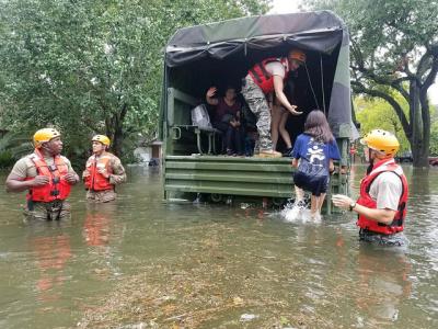 Hurricane Harvey flood rescue