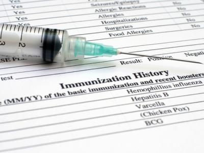 Immunization history form