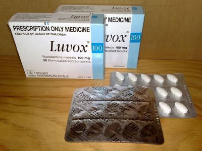 Luvox (fluvoxamine) packages and pills
