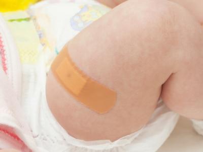 Post-vaccine baby thigh