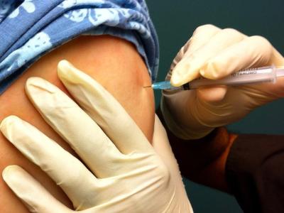 Injection in arm