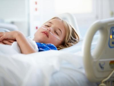Young girl in ICU