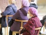 Nursing home residents wearing masks