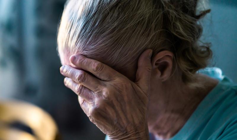 Older woman in distress