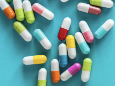 multicolored pills