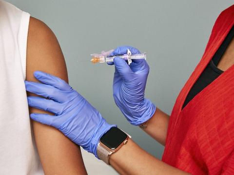 Vaccine in arm